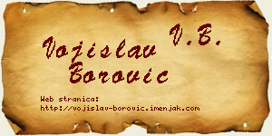 Vojislav Borović vizit kartica